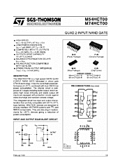 DataSheet M74HCT00 pdf